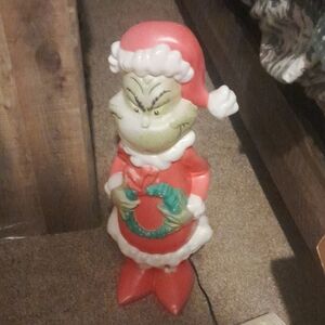 Grinch  Vintage Holiday Light-Up Decoration - Red and Green
